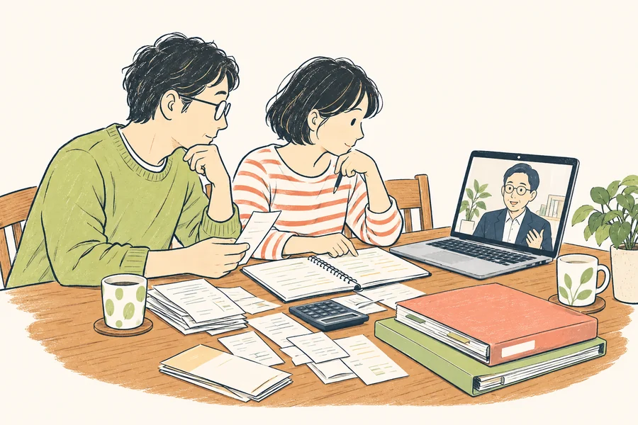 家計全体の収支や保障を夫婦と確認するFP